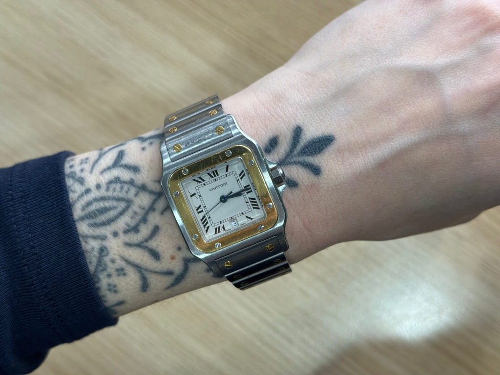 Montre Cartier Santos quartz or et acier – Montre iconique seconde main | Argor Colmar