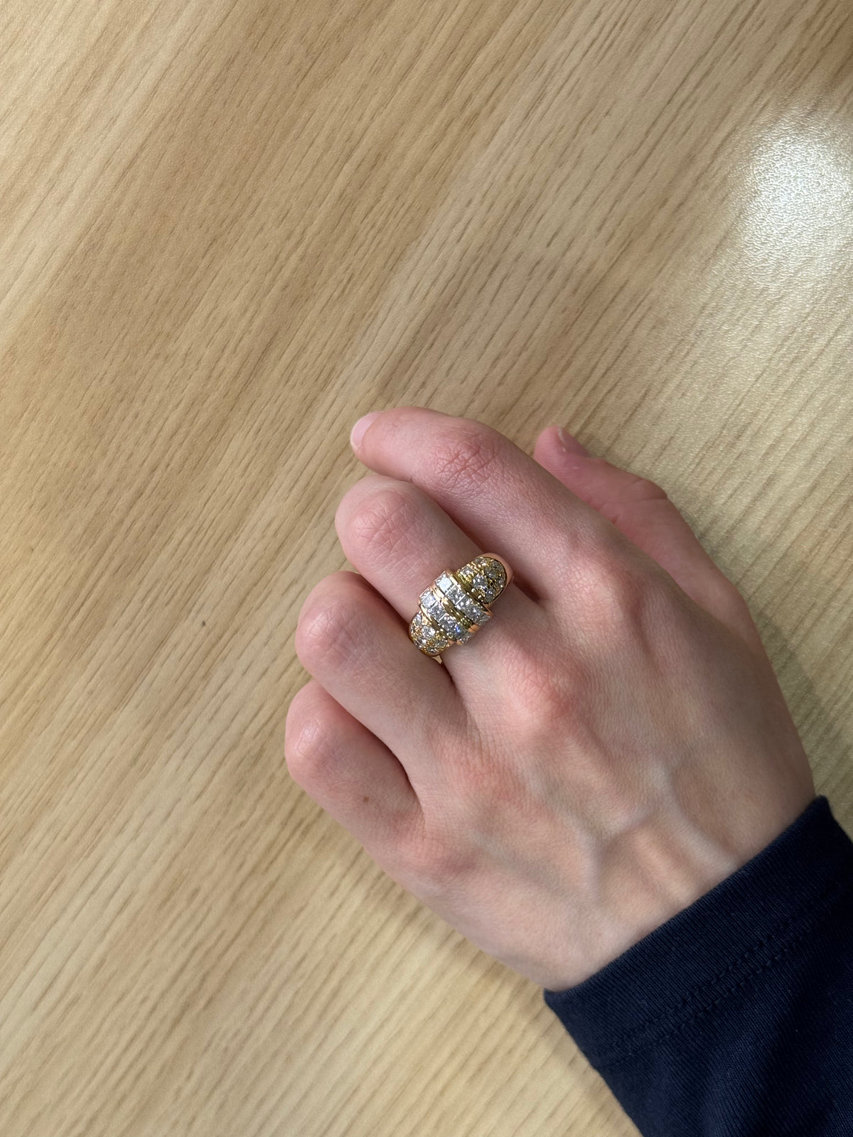 Bague Baroque Or Jaune 18 Carats & Diamants